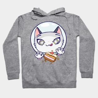 Space Cat and cake Hoodie